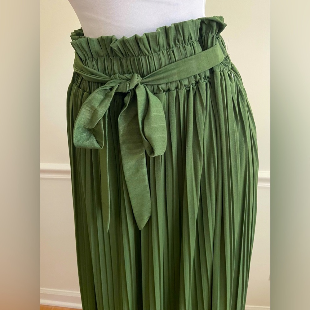 Maxi Skirt Nordstrom Forgotten Grace , Paper Bag Waist Pleated NEW